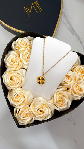 Clover 18K Gold Plated Necklace Material Thingz