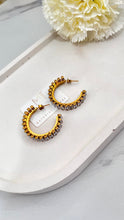 Load image into Gallery viewer, Glam Girl Zircon Gold Plated Hoop Earrings

