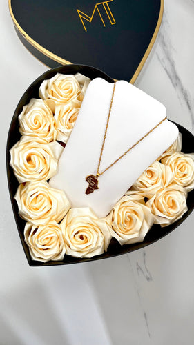 Africa Map 18K Gold Plated Necklace Material Thingz