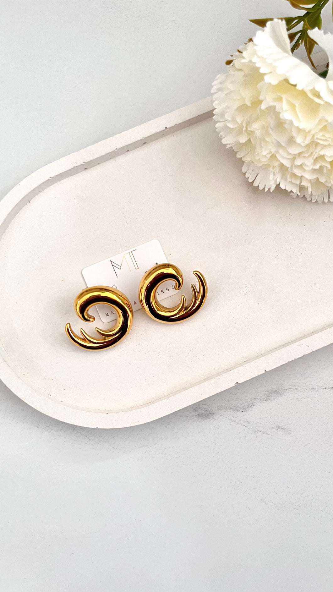 Bespoke Gold Plated Stud Earrings