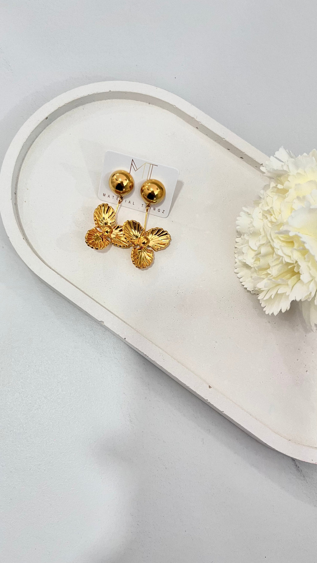 Davi Gold Plated Drop Earrings