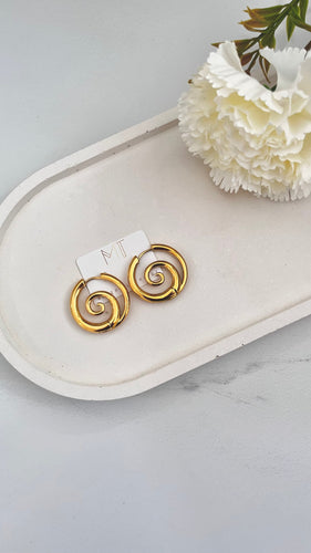 Amazing Gold Plated Hoop Earrings Material Thingz