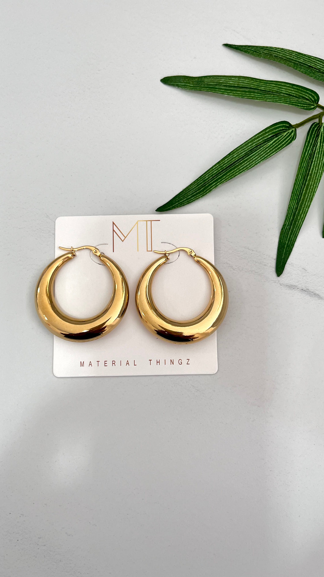 Classic Large Stainless Steel Hoop Earrings