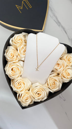 Zircon Stainless Steel Initial Necklace Material Thingz